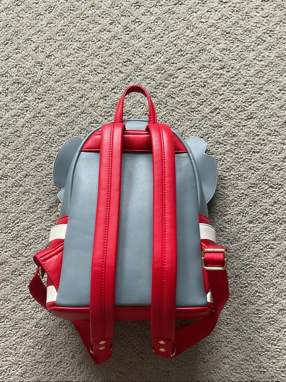 Loungefly Pirate Stitch Kids Backpack - Red, White, Gray, Blue, Brown, Purple